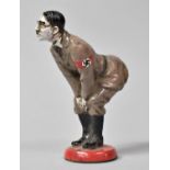 A Reproduction Novelty Pin Cushion in the Form of Hitler Bending Over, 12cm high