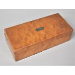 An Edwardian Maple Wood Box with Inscribed Escutcheon, "Osbourne 1874-1908", 27.5cm wide