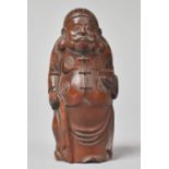 A Carved Wooden Chinese Study of Elder, 8.5cm high