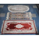 Three Chinese Woollen Hearth Rugs