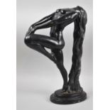 A Cast Austin Sculpture of Nude with Head Back and Knee Raised, 41cm high