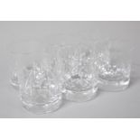 A Set of Six Cut Glass Small Whisky Tumblers