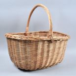 A Vintage Wicker Shopping Basket, 41cm Long