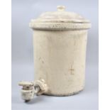 A Late 19th/Early 20th Century Doulton & Co. of Lambeth Cylindrical Lidded jar with Base Tap, 27cm