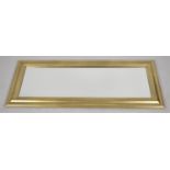 A Modern Rectangular Gilt Framed Wall Mirror, 104cm x 43cm