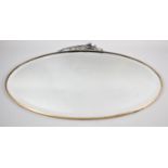 A Vintage Oval Wall Mirror, 66cm Wide