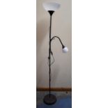 A Modern Metal Uplighter and Adjustable Reading Lamp