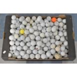 A Box Containing Large Quantity of Used Golf Balls