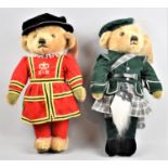 Two Merrythought Mohair Bears, Beefeater and Scotsman Bear