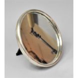 A Silver Circular Easel Back Dressing table Mirror, Chester 1908, 18cm Diameter