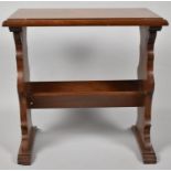 A Mid 20th Century Mahogany Occasional Table with Rectangular Top, 47cm x 30cm Having Book Trough