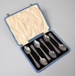 A Cased Set of Six Silver Teaspoons