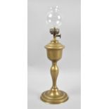 A 19th Century French Brass Whale Oil Burning Table Lamp by Gardon, 35cm high to Include Shade