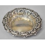 A Late Victorian Circular Silver Ring Dish, with Scrolled Decoration, Birmingham 1901, 8.5cm