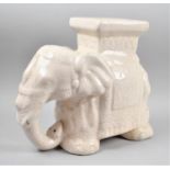 A Small Indian Crackle Glazed Seat in the Form of an Elephant, 28cm high