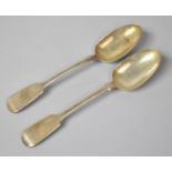 A Pair of Georgian Silver Serving Spoons, London Hallmark