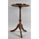 A Reproduction Mahogany Wine Table with Tooled Leather Top, 51cm High