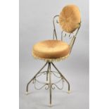 A 1950's Ladies Dressing Table Chair with Circular Seat