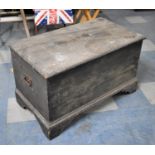 A Late 19th/Early 20th Century Painted Pine Blanket Box with Hinged Lid, Inner Candle Store, 90cm