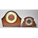 Two Mid 20th Century Oak Mantle Clocks