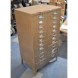 A Vintage Metal 24 Drawer Cabinet, 55cm Wide and 99cm high