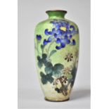 An Early/Mid 20th Century Japanese Cloisonne Vase of Baluster Form, Decorated with Blue