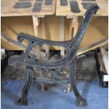 A Pair of Cast Metal Bench Ends