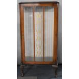 A Mid 20th Century Glazed Display Cabinet with Two Glass Shelves, 62cm wide