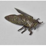 A Bronze Study of Winged Bug, 5.5cm Long