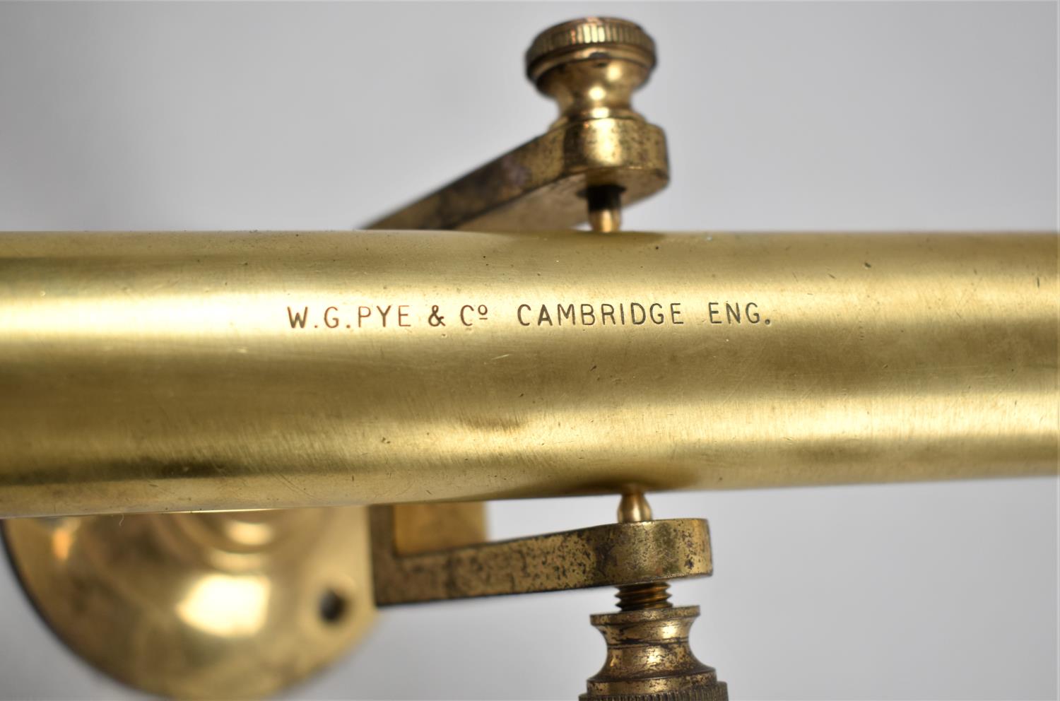 A Brass Telescope, the Barrel Engraved 'W G Pye & Co., Cambridge', on Circular Support Base - Image 2 of 2