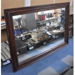 A Large Rectangular Wooden Framed Wall Mirror, 150x100cm