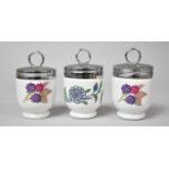 Three Royal Worcester Egg Coddlers