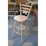 A Painted Ladder Back Kitchen Bar Stool