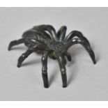 A Patinated Bronze Study of a Fanged spider, 6cms Long