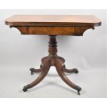 A 19th Century Mahogany Lift and Twist Tea Table, the Hinged Top with Rosewood Banding, 90cm wide