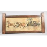 An Edwardian Oak Framed Cecil Aldin Print, The Eton Coach, 70x26cm