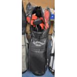 A Callaway Golf Bag Containing Callaway Steelhead Golf Clubs, Odyssey White Hot 2 Ball Putter