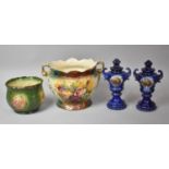 A Collection of Various Continental Ceramics to comprise Large Planters, Pair of Vases