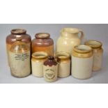 A Collection of Stoneware Jars, Jugs etc