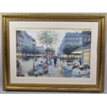 A Large Gilt Framed Edwardian Print, Evening Out, 74x49cm