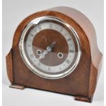 A Mid 20th Century Oak Mantle Clock with Eight Day Movement