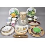 A Collection of Various Ceramics to Include Decorated Plates, Teawares, Mugs etc