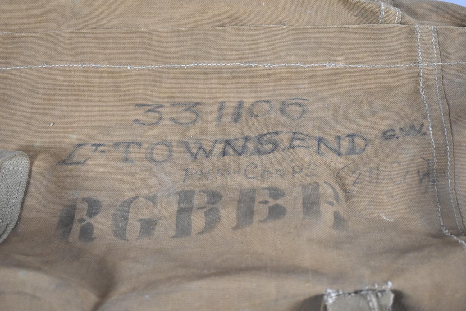 A Military Canvas Bag Containing Folding Bed, In the Ownership of Lt Townsend, PNR Corps with - Bild 4 aus 4