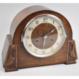 An Art Deco Oak Cased Mantle Clock