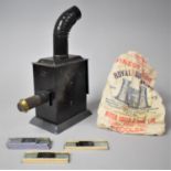 A Late 19th/Early 20th Century Tinplate Toy Magic Lantern Together with a Small Collection of Foto-