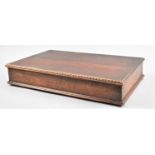An Edwardian Oak Four Section Cutlery Box with Hinged Lid, 44cm Wide