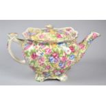 A Royal Winton Sweet Pea Teapot, Condition Issues to Include Inner Crazing etc, 25cm Long