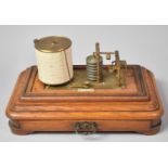An Edwardian Barograph by J Hicks, The Oak Plinth Base with Long Chart Drawer, Missing Glazed Cover,