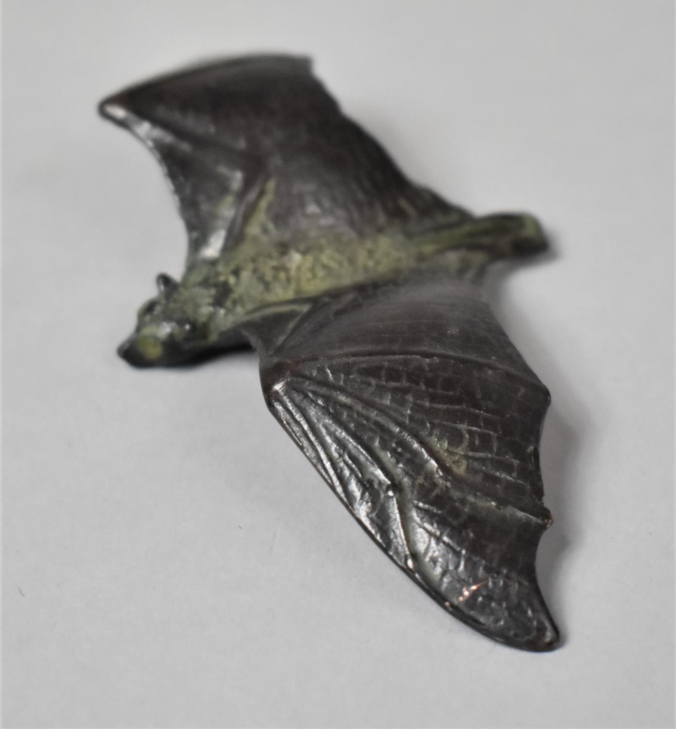 A Bronze Stud of a Bat in Flight, 10cm Wide - Image 4 of 7