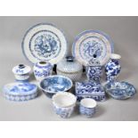 A Collection of Various Modern Blue and White Oriental Ceramics to Include Vases, Lidded Pots etc